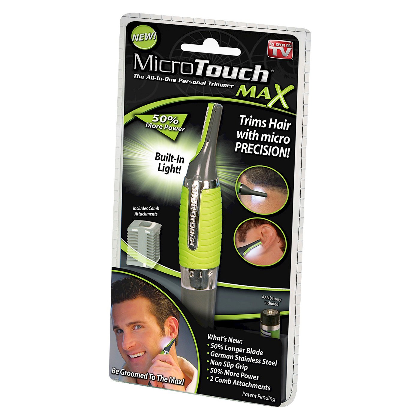  MicroTouch MAX All-In-One Personal Trimmer Nose Ears Neck, with LED Light