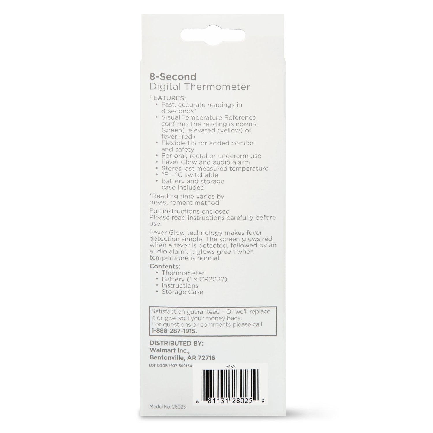 Equate Thermometers 8Second Digital Thermometer w/ Flexible Tip