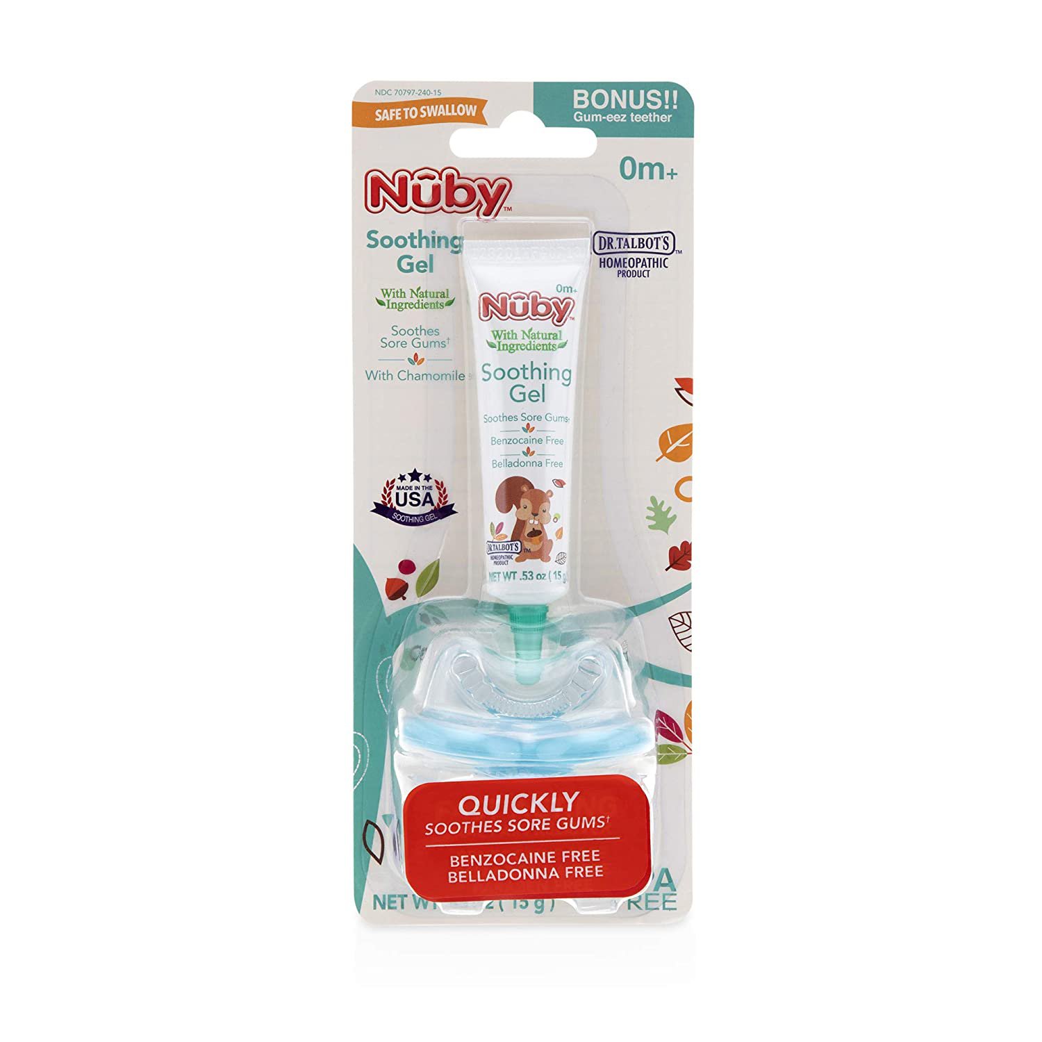 Nuby Dr. Talbot's Soothing Gel with Natural Ingredients 0.53 oz with