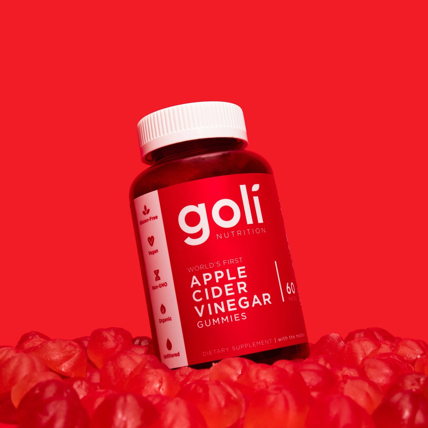 Goli Nutrition Apple Cider Vinegar Dietary Supplement Gummies 60 ct