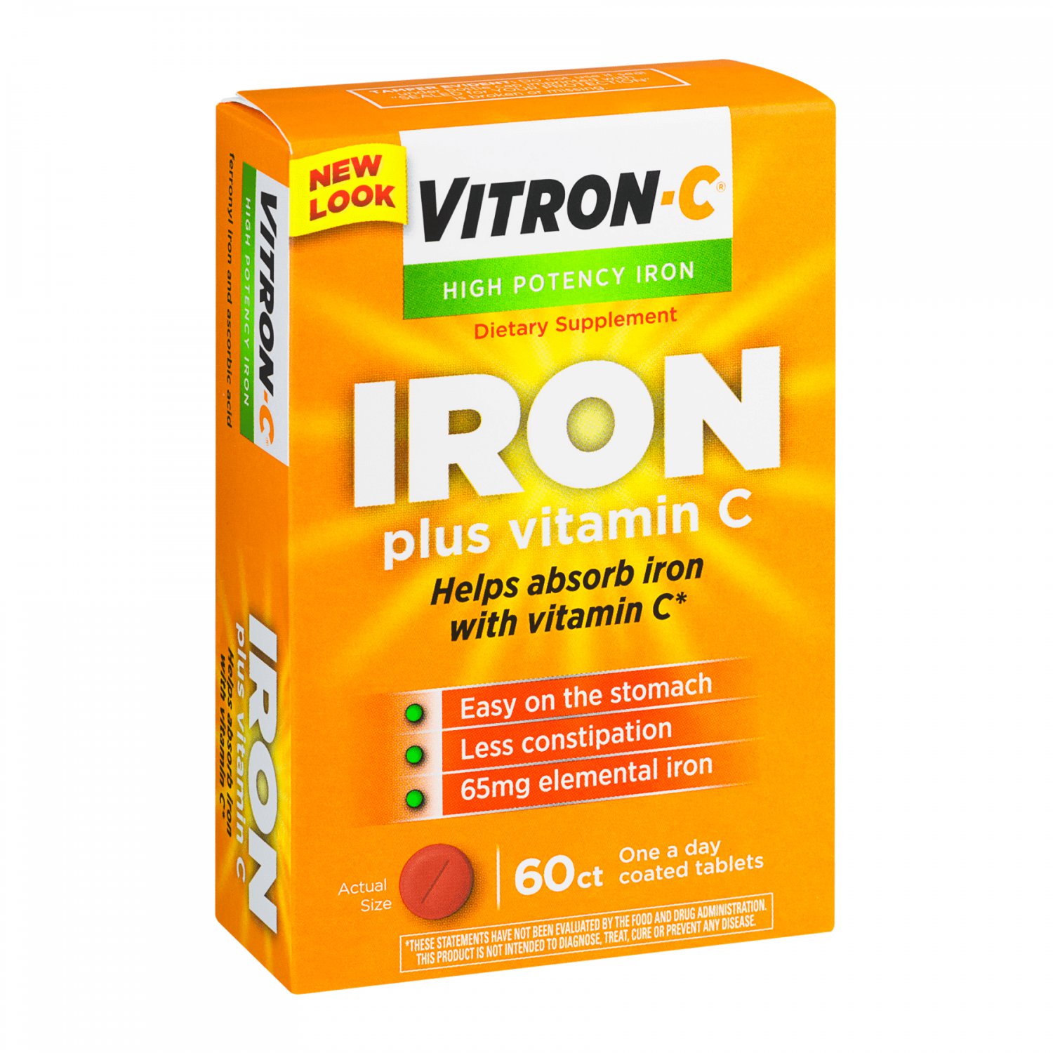 VitronC High Potency Iron Supplement with 125 mg Vitamin C, 60 Count
