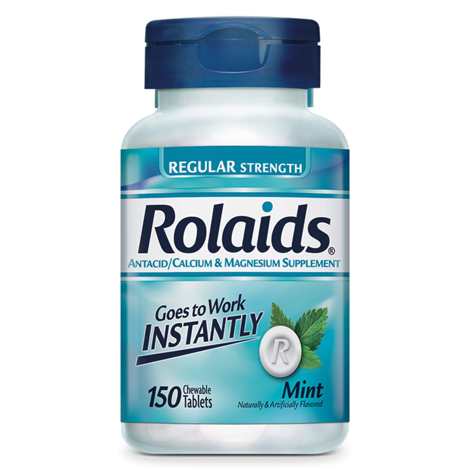 Rolaids Antacid/Calcium and Magnesium Supplement, Mint, 150 Chewable