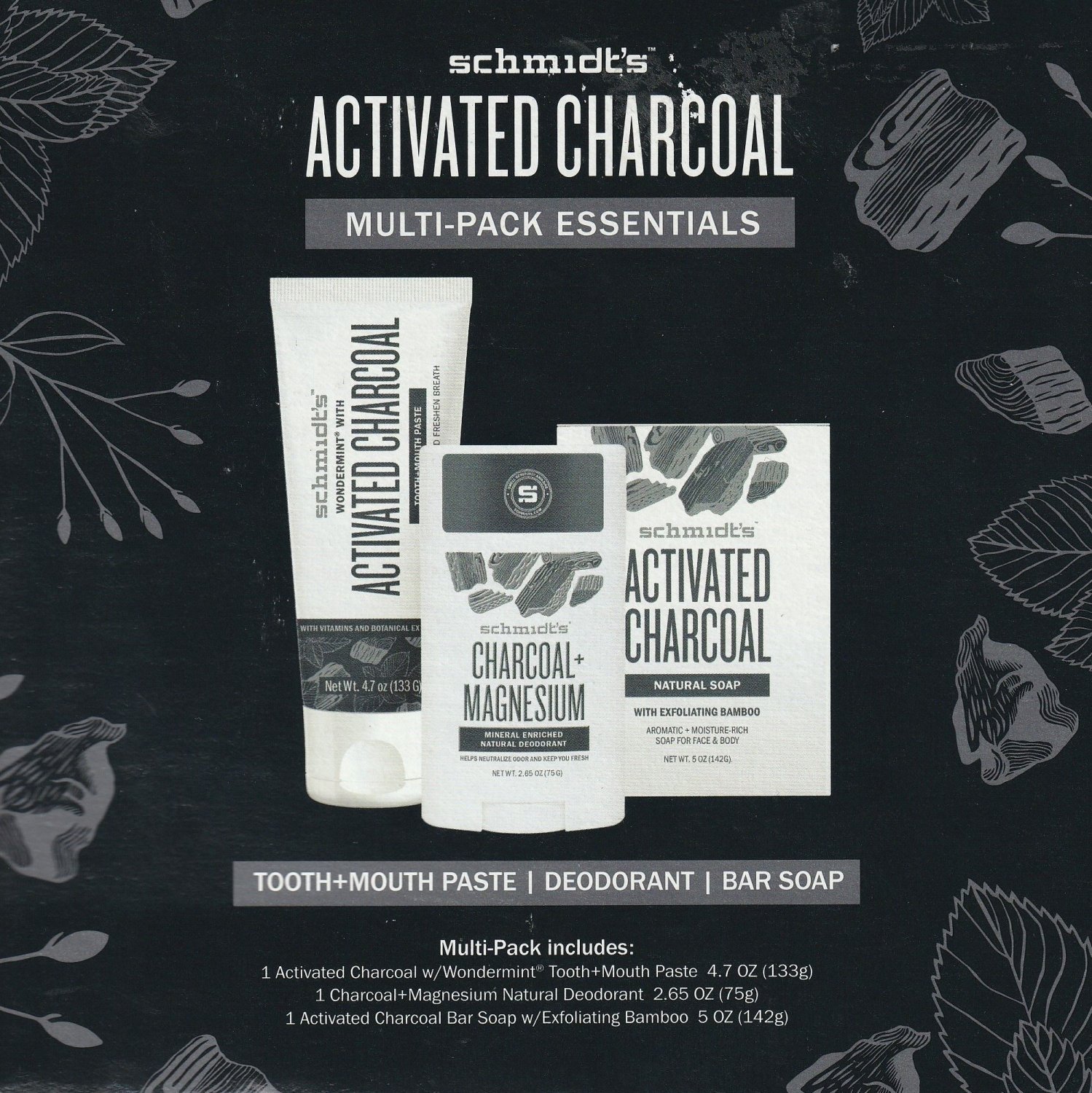 Schmidt's Activated Charcoal MultiPack Essentials, Personal Hygiene