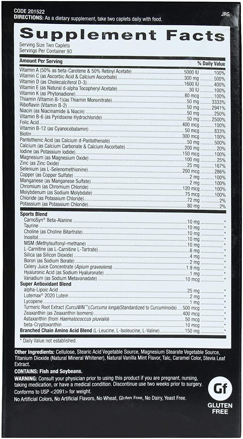 GNC Mega Men Sport Multivitamin, 180 TimedRelease Caplets, Dietary