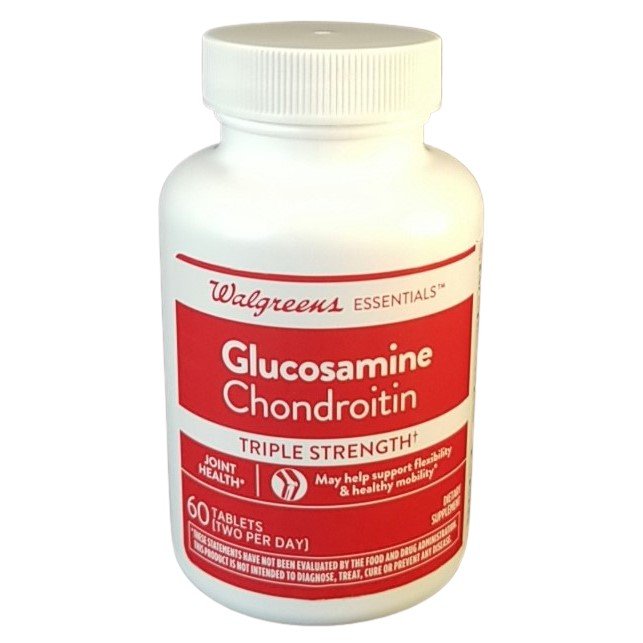 Walgreens Essentials Triple Strength Glucosamine Chondroitin, 60 Tablets