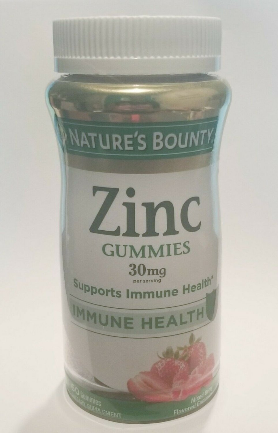 Nature's Bounty Zinc Gummies, 30 mg, Mixed Berry, 60 ct, EXP 12/2020