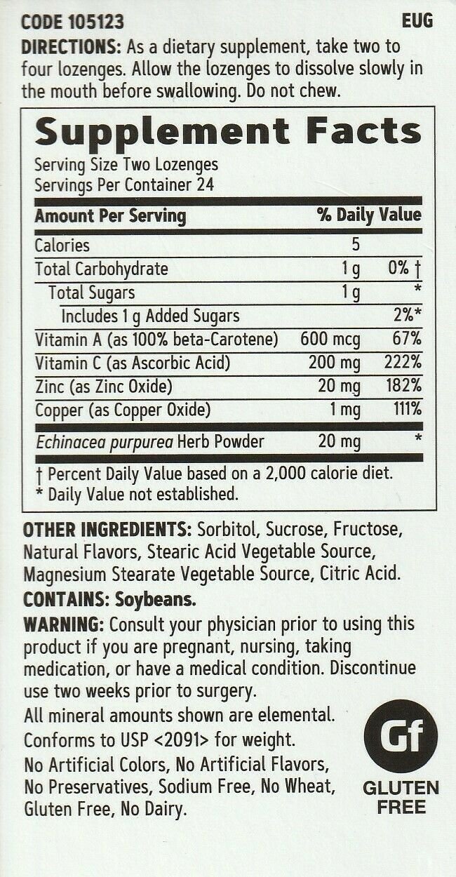 GNC Ultra Zinc Vegetarian Lozenges, Orange, 48 Count With Vitamin C