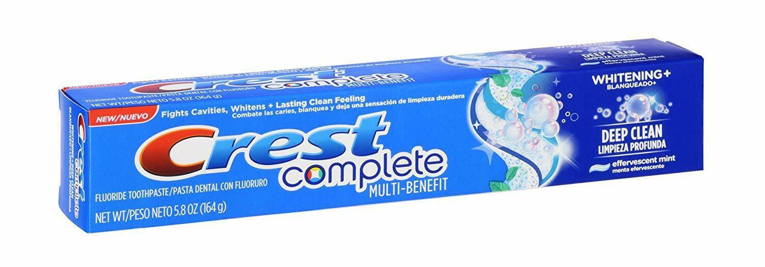 Crest Complete Multi-Benefit Whitening Plus Deep Clean Toothpaste ...