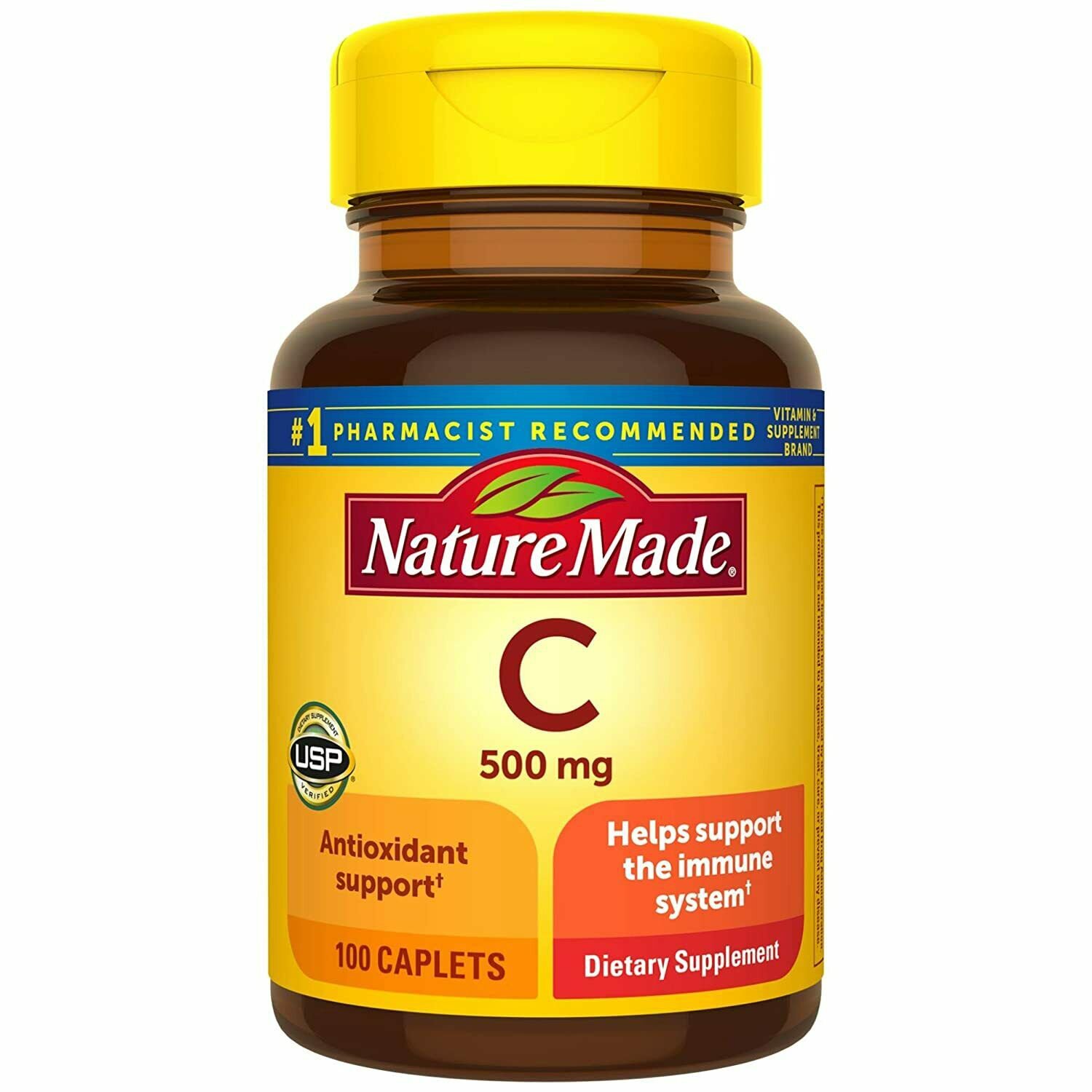 Nature Made Vitamin C 500 mg, 100 caplets, Immune System and
