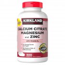 Kirkland Signature Calcium Citrate, Magnesium & Zinc + Vitamin D3, 500 Tablets *EXP 09/2022*
