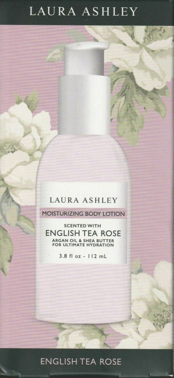 Laura Ashley Moisturizing Body Lotion, English Tea Rose Scented, 112 ml (3.8 oz)