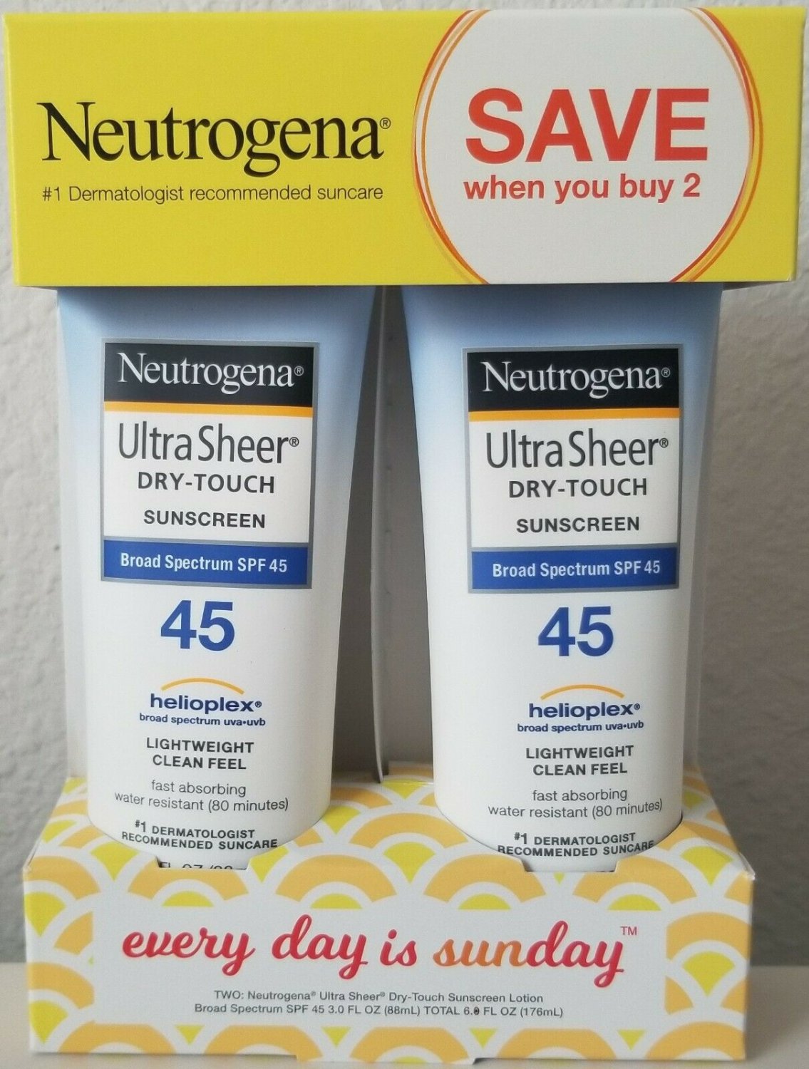 Neutrogena Ultra Sheer Dry Touch SPF 45 Sunscreen Lotion 88 ml (3 fl oz ...