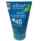 Alba Botanica Sport Sunscreen, Broad Spectrum SPF 45, 4 oz (113 g)