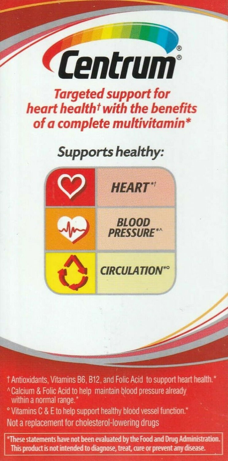 Centrum Specialist Heart Multivitamin/Multimineral Supplement, 60 Tablets