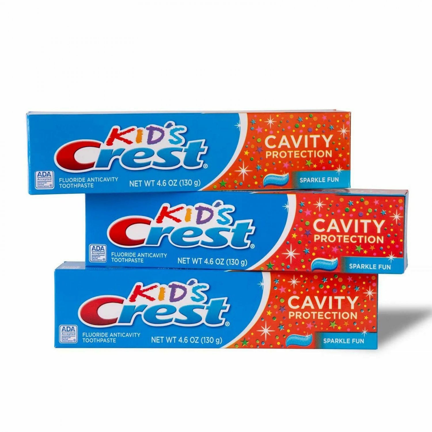 Kid's Crest Cavity Protection Fluoride Toothpaste, 4.6 oz (130 g) 3 PACK