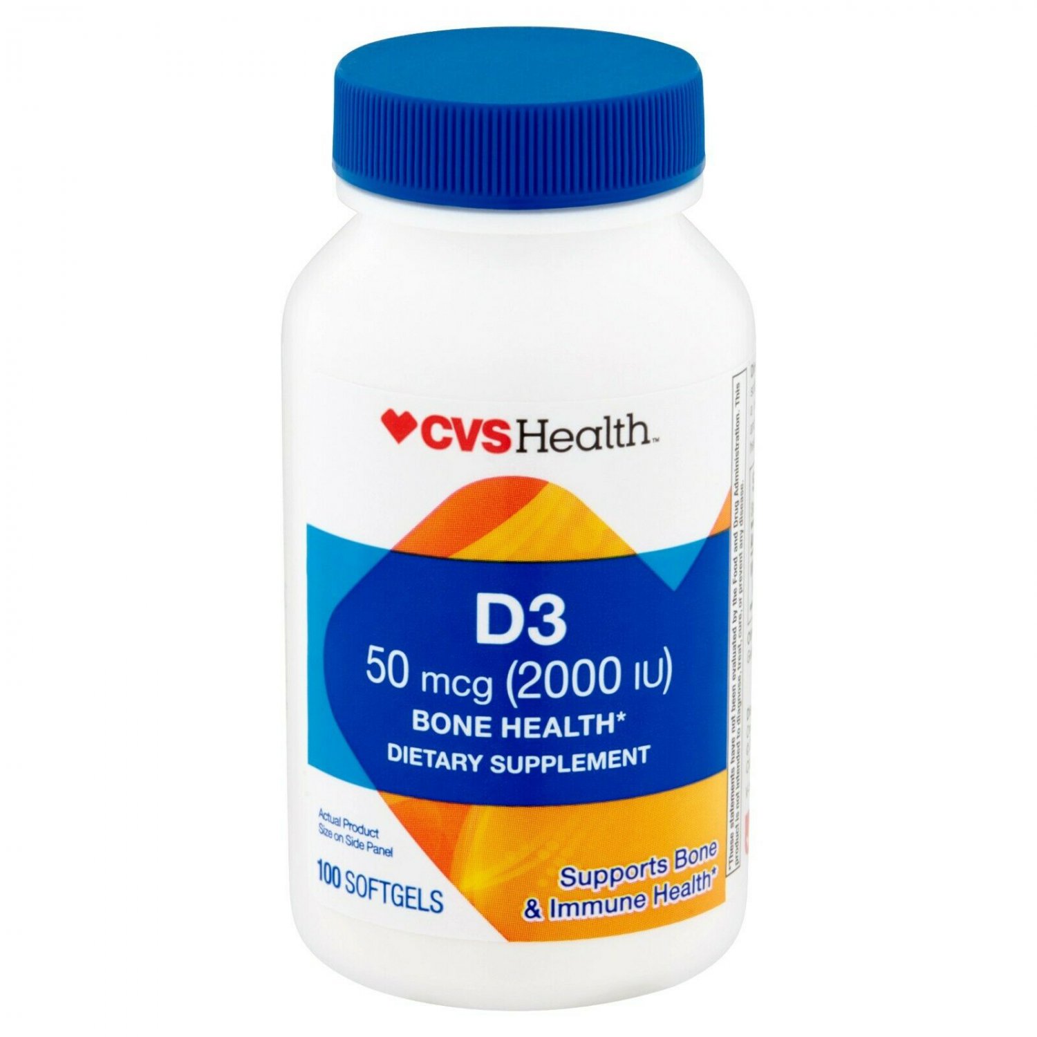 CVS Health Vitamin D3 50 mcg (2000 IU) Bone Health Supplement, 100