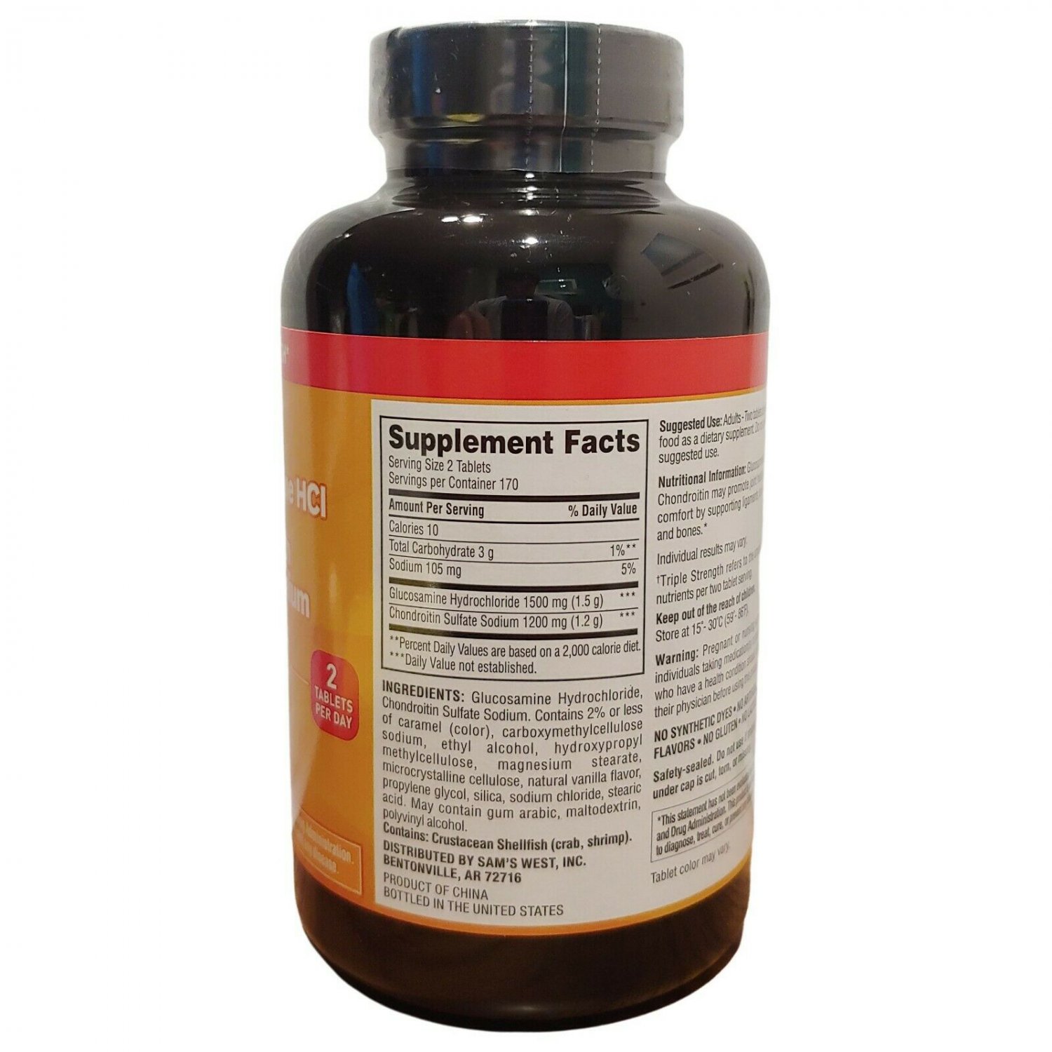 Member's Mark Joint Health, Glucosamine HCl + Chondroitin Sulfate, 340