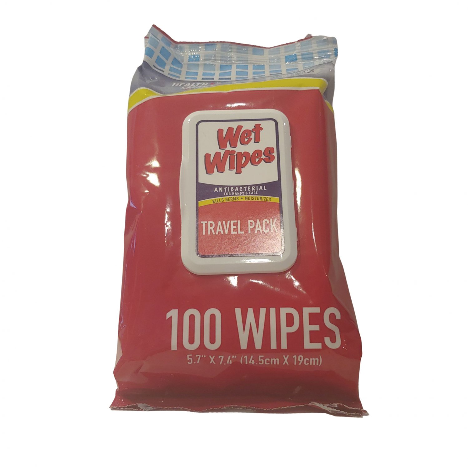 Health Smart Wet Wipes, Antibacterial for Hands & Face, Kills Germs