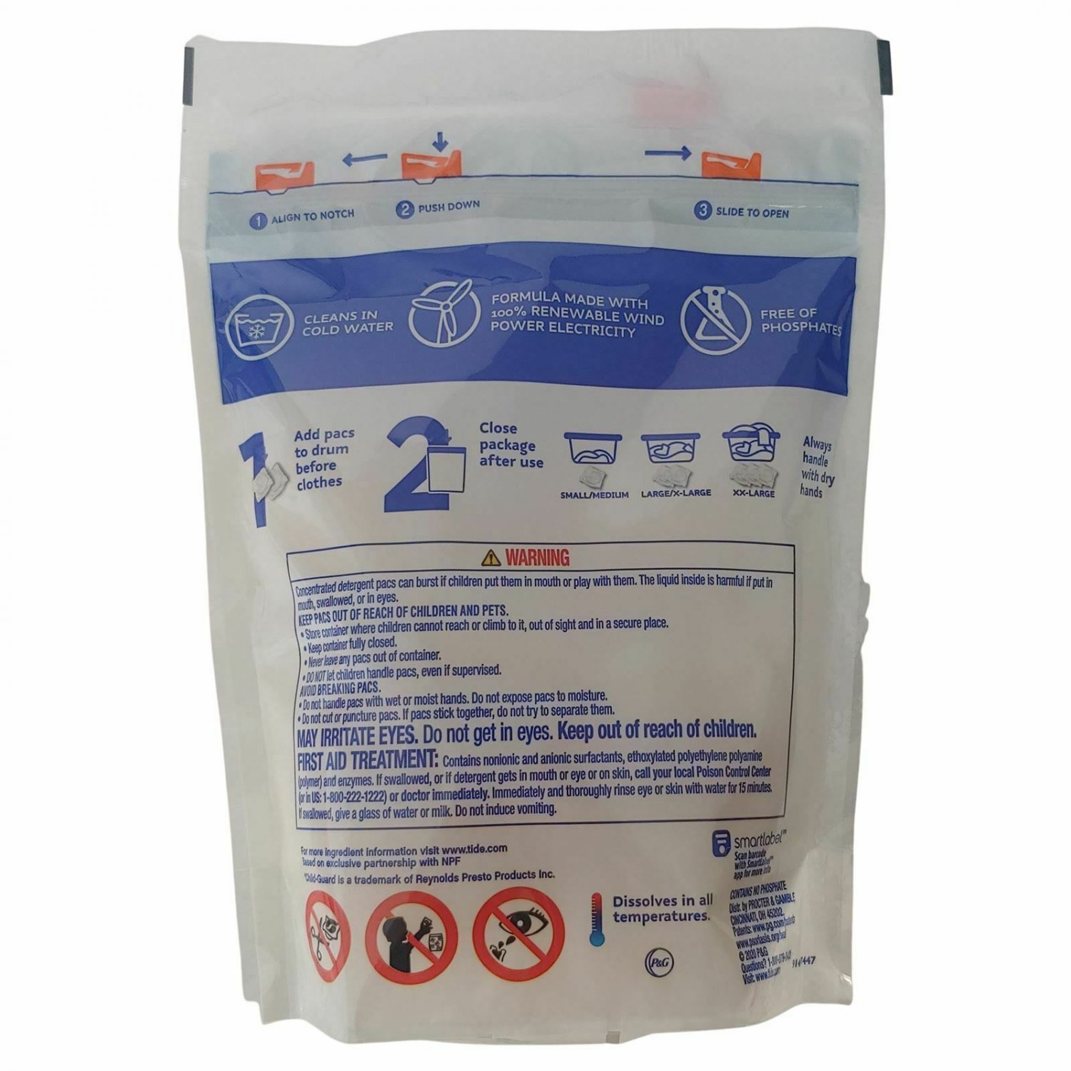 TIDE + Ultra Oxi Pods, 26 Pacs For sensitive skin, works in all machines