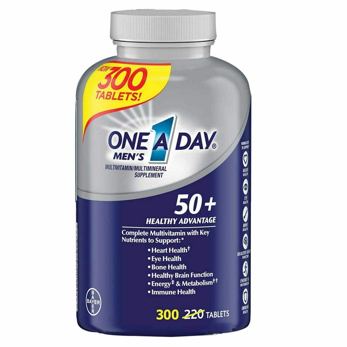 Bayer One A Day Men's 50+ Multivitamin/Multimineral Dietary Supplement