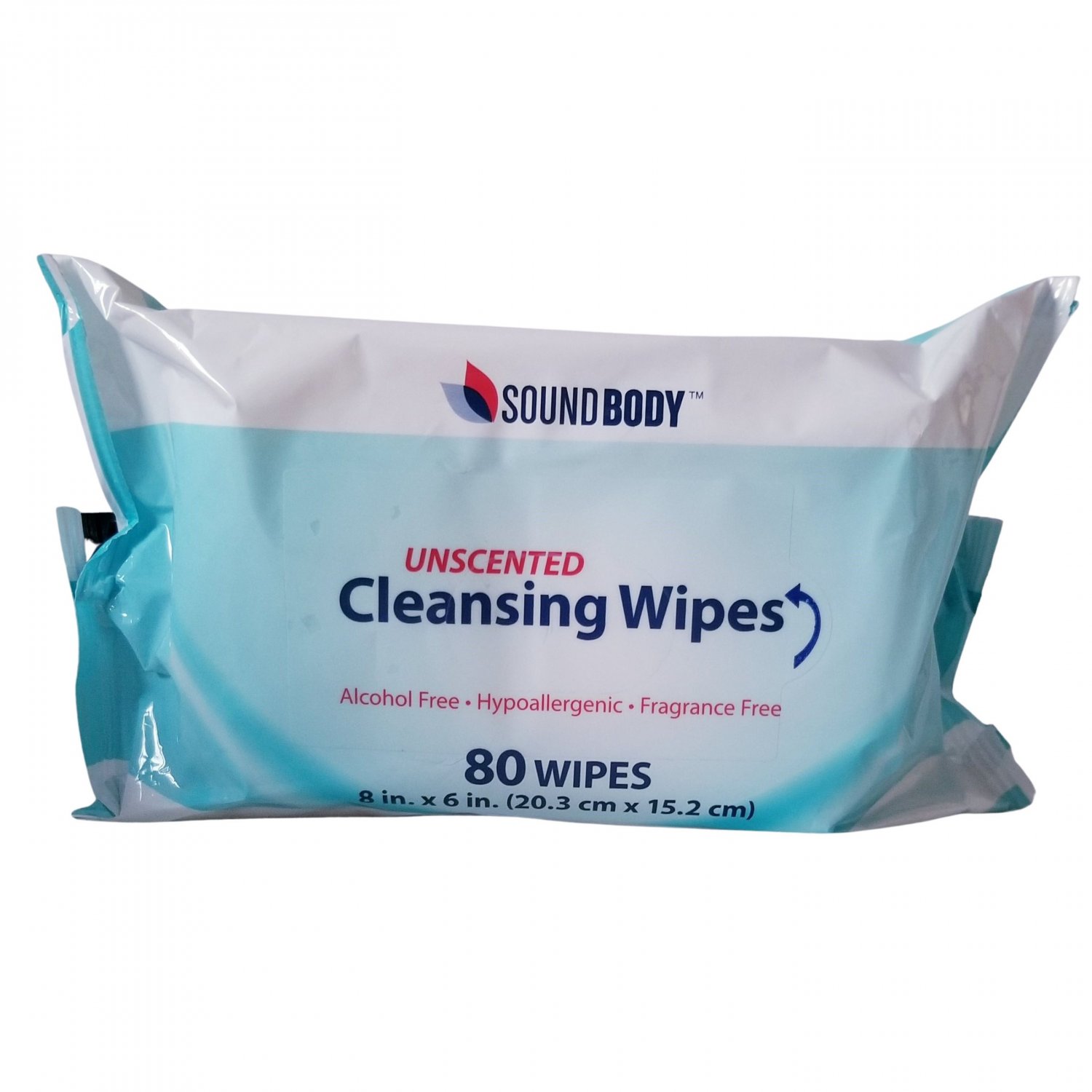 Sound Body Unscented Cleansing Wipes, 80 ct