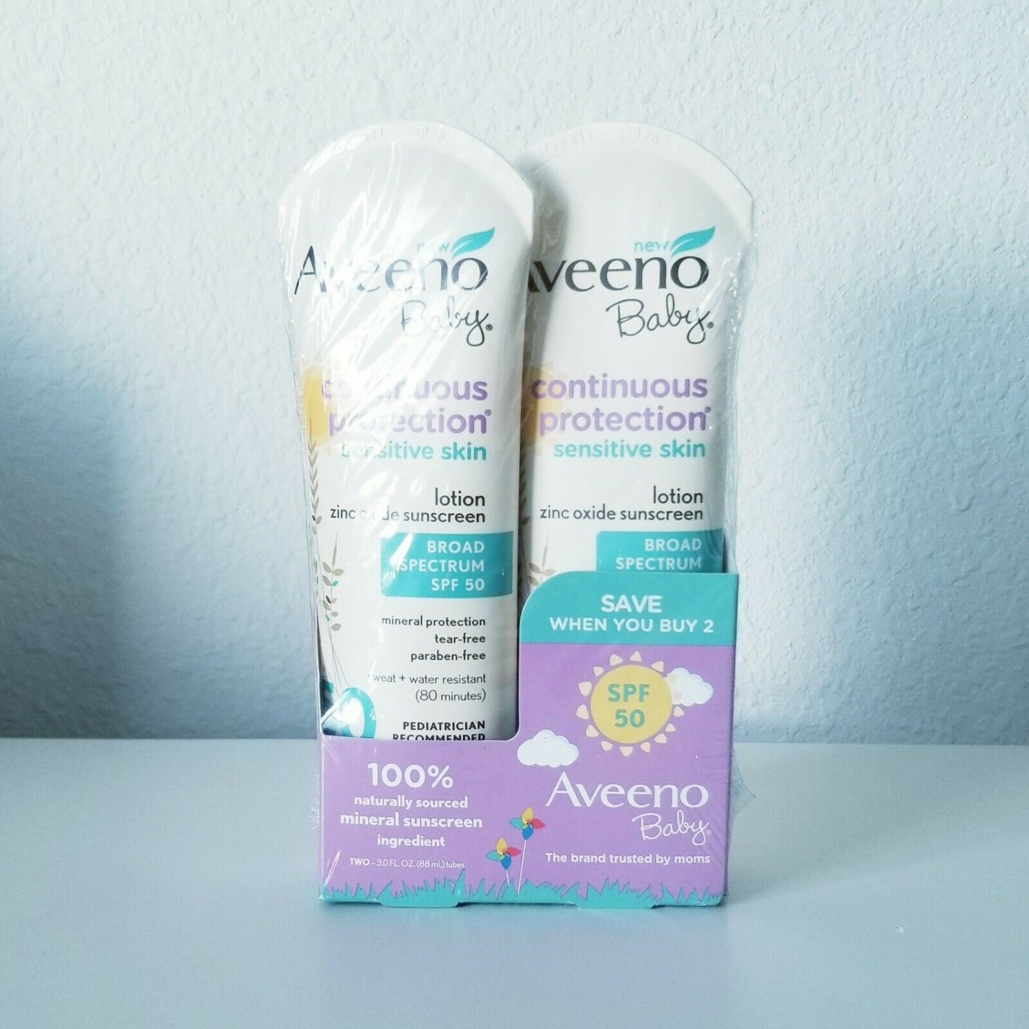 Aveeno Baby Continuous Protection Sensitive Sunscreen, 3 oz, 2 PK *EXP ...
