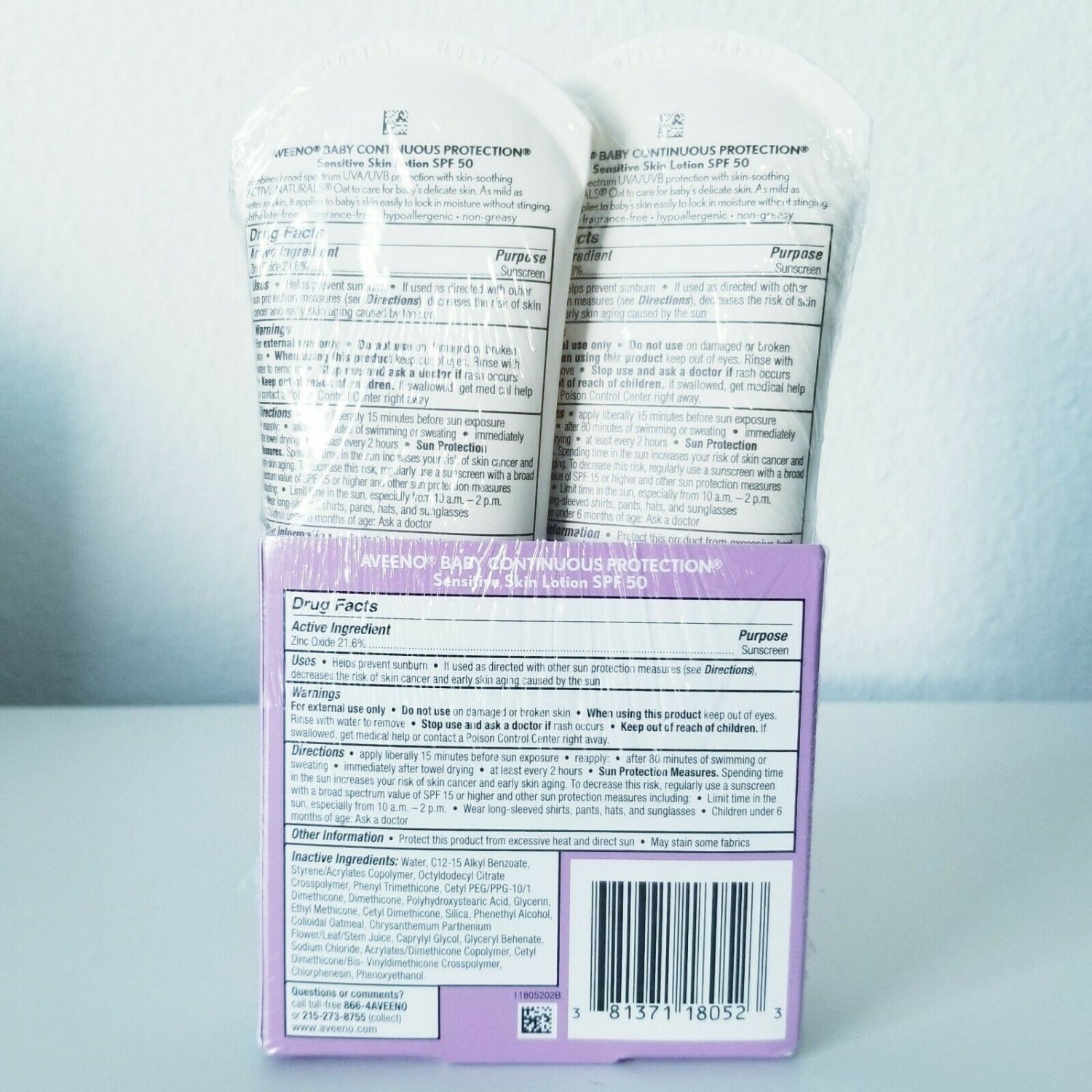 Aveeno Baby Continuous Protection Sensitive Sunscreen, 3 oz, 2 PK *EXP ...