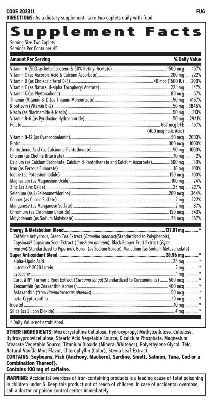 GNC Women's Multivitamin Dietary Supplement, Energy & Metabolism, 90