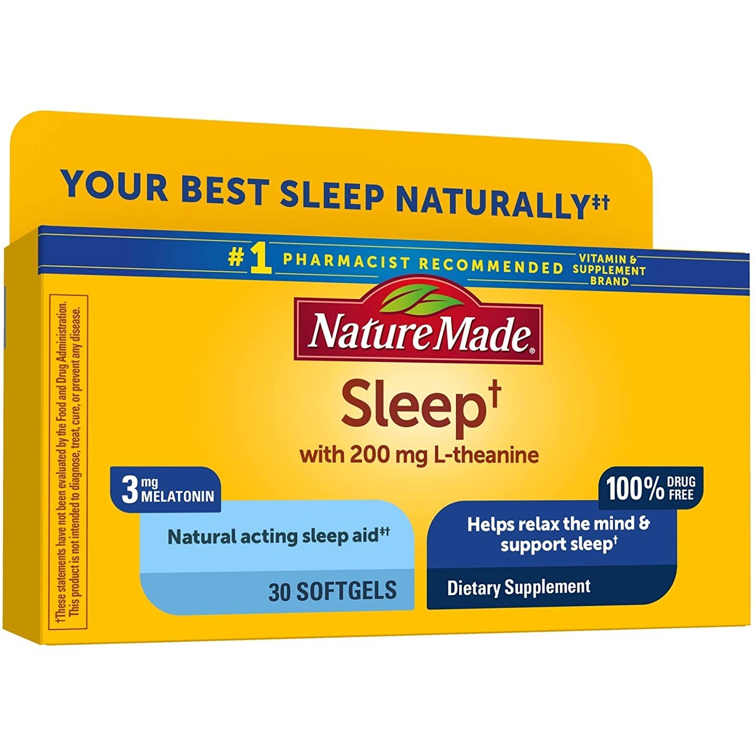 Nature Made Sleep 3 Mg Melatonin With 200 Mg L theanine 30 Softgels nature-made-sleep-3-mg-melatonin-with-200-mg-l-theanine-30-softgels