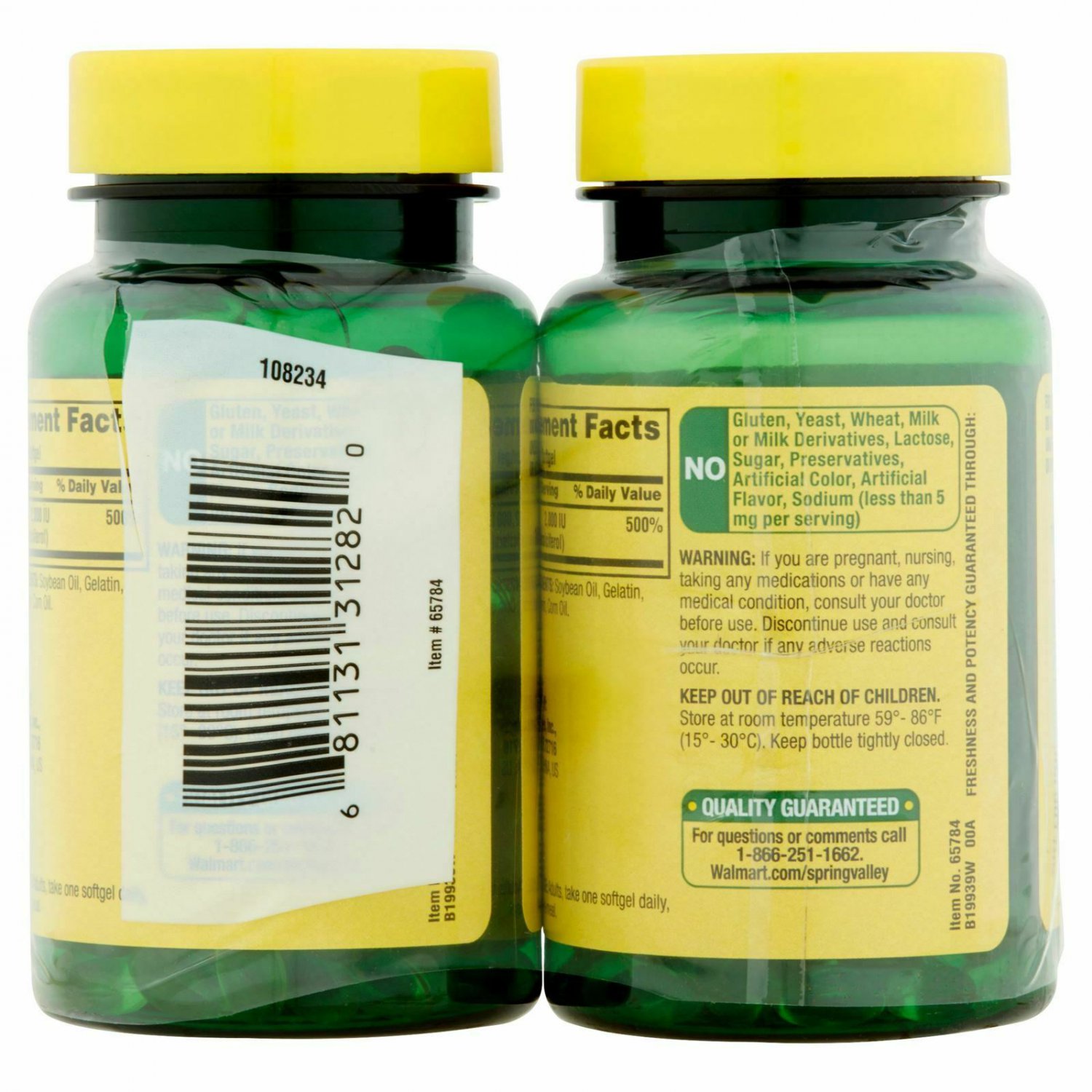 Spring Valley Vitamin D3 50 Mcg 2000 Iu 400 Softgels