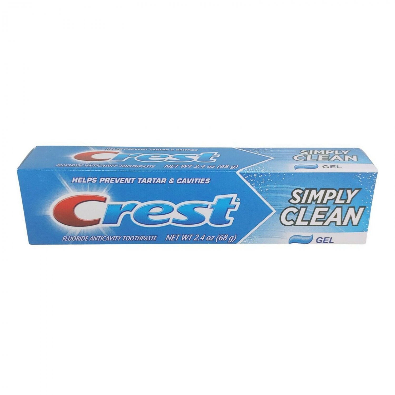 Crest Fluoride Anticavity Toothpaste, Simply Clean Gel, 68 g (2.4 oz ...