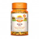 Sundown Niacin 500 mg, 200 Vegetarian Timed Release Caplets, Non-GMO Clean Nutrition, EXP 06/2022