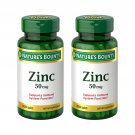 Nature's Bounty Zinc 50 mg, Extra Strength, 100 Caplets (2 Pack)