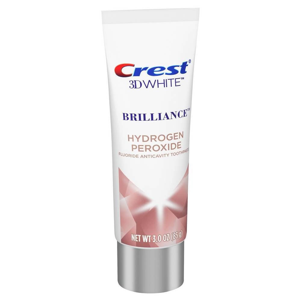 Crest 3D White Brilliance Hydrogen Peroxide Toothpaste, Fresh Mint, 3