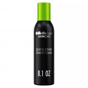 GiletteLabs Quick Rinse Shave Foam, 229 g / 8.1 oz | Gilette Labs by Gilette