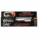 White Glo Deep Stain Remover Activated Charcoal Whitening Toothpaste, 5.2 OZ (150 g) + Toothbrush