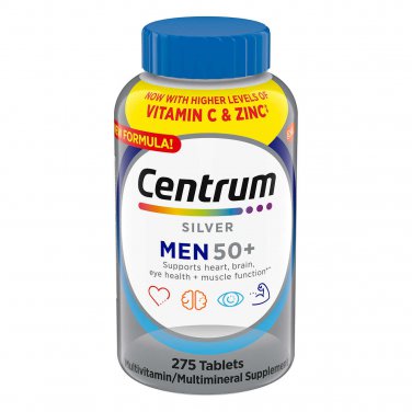 Centrum Silver Men 50+ Multivitamin/Multimineral Supplement, 275 Tablets