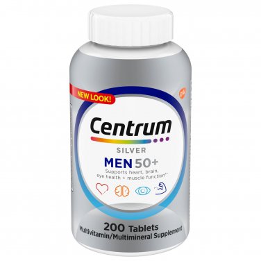 Centrum Silver Men 50+ Multivitamin/Multimineral Supplement, 200 Tablets