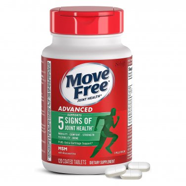 Schiff Move Free Advanced + MSM, Glucosamine & Chondroitin, 120 Tablets