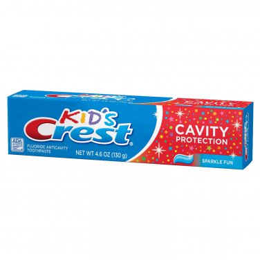 Kid's Crest Cavity Protection Fluoride Toothpaste, 4.6 oz (130 g) - Sparkle Fun, EXP 05/2026