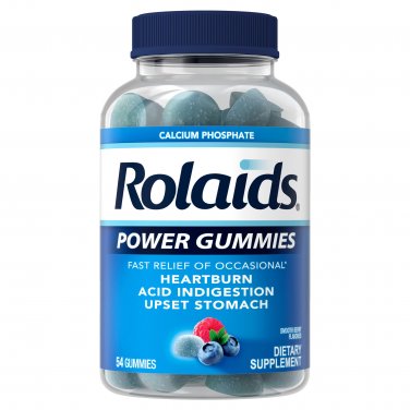 Rolaids Power Gummies, with Calcium, Smooth Berry, 54 Gummies