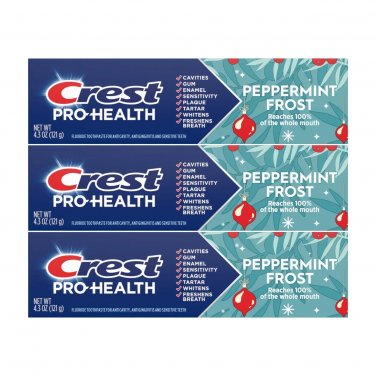 Crest Pro-Health Peppermint Frost Toothpaste, 4.3 oz (121 g), 3-PACK, Anticavity Antigingivitis