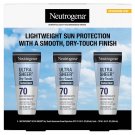 Neutrogena Ultra Sheer Dry-Touch SPF 70 Sunscreen, 3 fl oz / 88 ml (3 Pack)