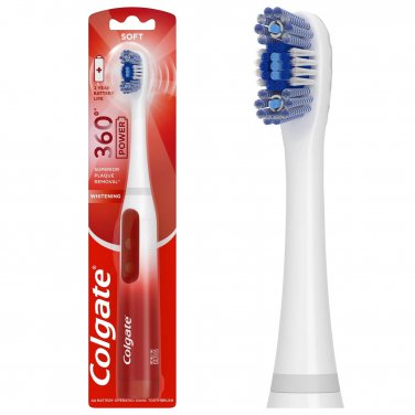 Colgate 360&Acirc;&deg; Whitening Battery Powered Toothbrush, Soft