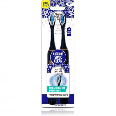GuruNanda Sonic Vibration Expert Clean Toothbrush, Soft, 2 Pack