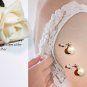 Handcrafted Minimalist Natural Pearl Ear Studs Sterling Silver Free Shipping
