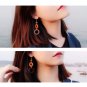 Handcrafted Retro Vintage Natural Wood Stone Drop Earrings Sterling Silver