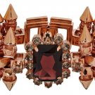 MAWI LONDON Double Claw Set Spike Gold Plated Bracelet BNIB