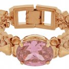 MAWI LONDON Gemstone & Spikes Strap Gold Plated Bracelet BNIB