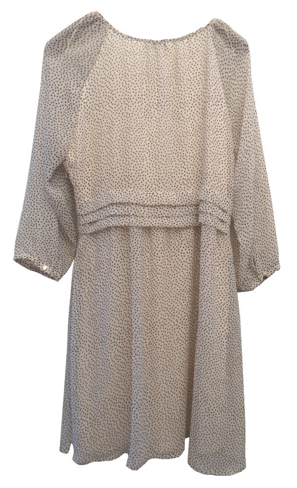 MATALAN PAPAYA Weekend Nude Black Spot Dress BNWT